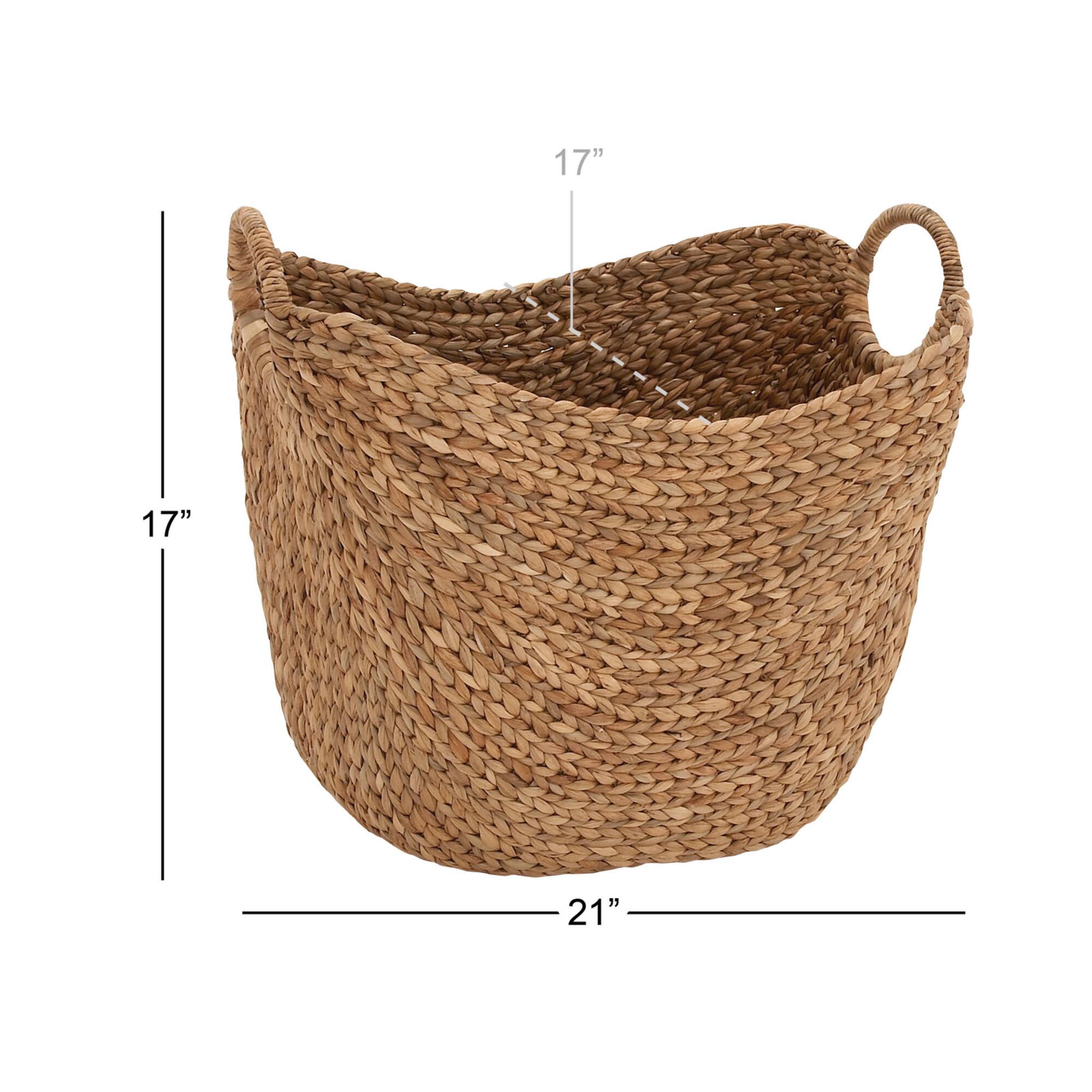 Brown Sea Grass Contemporary Storage Basket